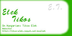 elek tikos business card